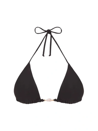 Vix By Paula Hermanny Women's Solid Ivy Triangle Bikini Top In Black