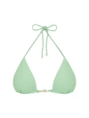 Vix By Paula Hermanny Women's Solid Ivy Triangle Bikini Top In Light Green