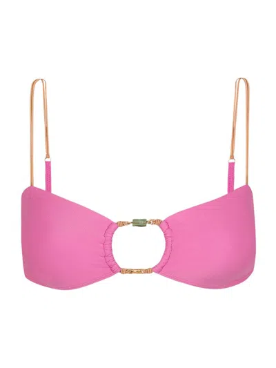 Vix By Paula Hermanny Women's Solid Kaia Olivia Bikini Top In Pink