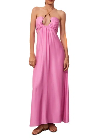 Vix By Paula Hermanny Women's Solid Melina Maxi Dress In Pink