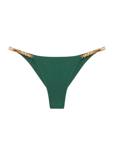 Vix By Paula Hermanny Women's Solid Paige Cheeky Bikini Bottom In Green