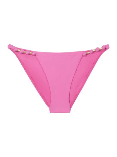 Vix By Paula Hermanny Women's Solid Paula Full-coverage Bikini Bottom In Pink