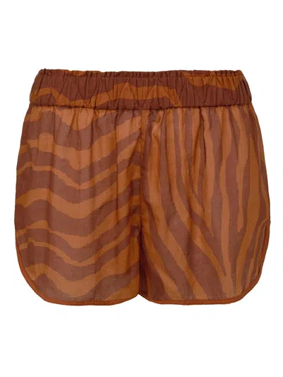 Vix By Paula Hermanny Women's Sundown Lana Striped Cotton Shorts In Neutral