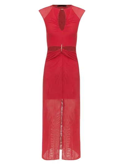 Vix By Paula Hermanny Women's Tori Cut-out Midi-dress In Red