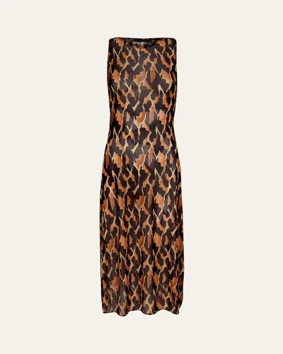 Vix Camu Twist Maxi Dress Coverup