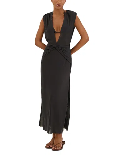 Vix Cindy Maxi Dress Swim Cover-up In Grey