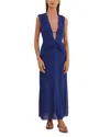 Vix Cindy Midi Dress Swim Cover-up In Blue