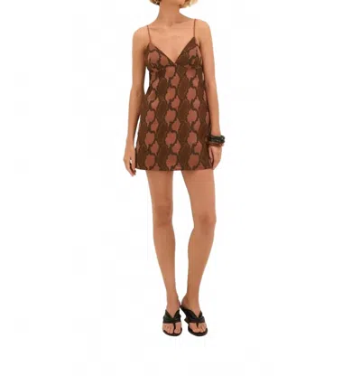 Vix Coen Short Dress In Brown In Multi