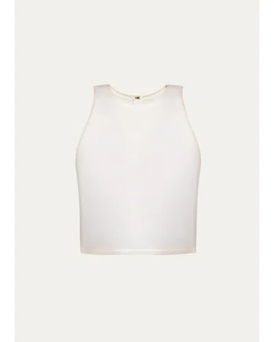 Vix Danna Eyelet Sleeveless Top In White