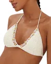 Vix Drew Crocheted Bikini Top In White