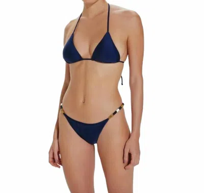 Vix Ella Triangle Bikini Top In Navy In Blue