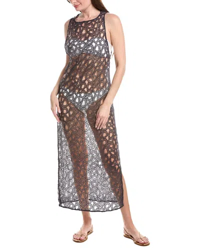 Vix Eyelet Greta Long Cover Up In Pattern