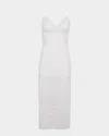 Vix Eyelet Raya Midi Dress In White