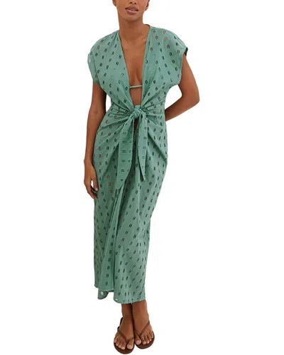 Vix Eyelet Sasha Long Cover Up In Green