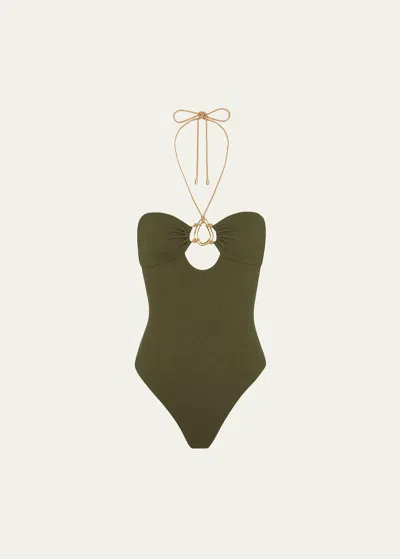 Vix Firenze Adalia Full One-piece Swimsuit In Green