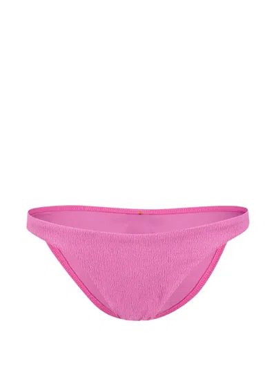 Vix Firenze Basic Textured Bikini Bottoms In Pink