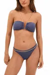 Vix Firenze Bell Basic Bikini Bottom In Blue In Blue