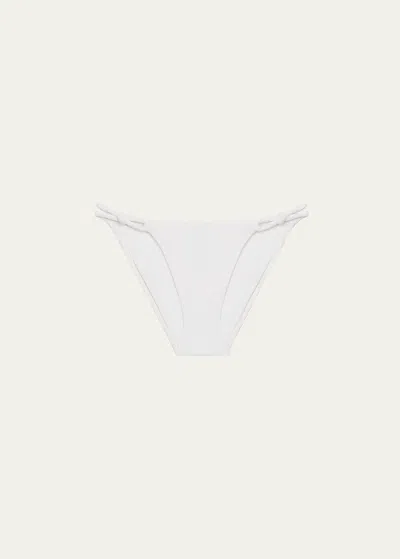 Vix Firenze Edie Detail Full Bikini Bottoms In Off White
