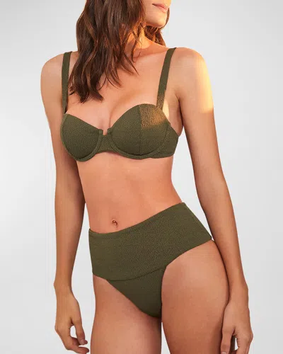Vix Firenze Jessica Full Bikini Bottoms In Green