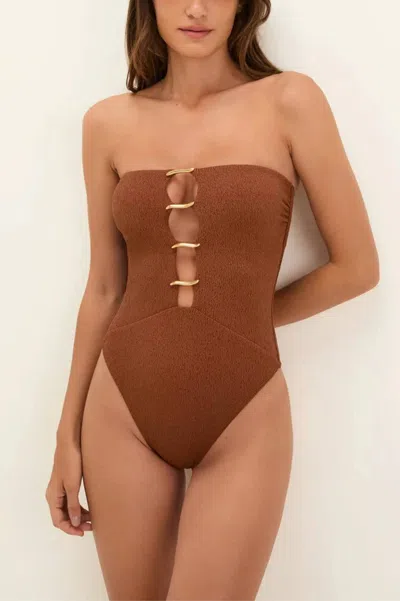 Vix Firenze Judy One-piece Swimsuit In Brown