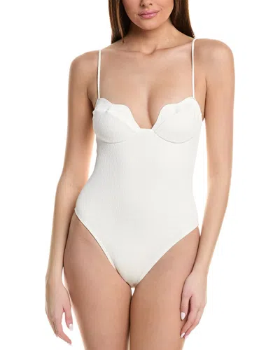 Vix Firenze Scalloped One Piece Swimsuit In White