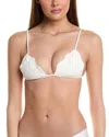 Vix Firenze Mandy Scalloped Bikini Top In White