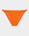 Vix Firenze Paula Beaded Bikini Bottoms In Orange