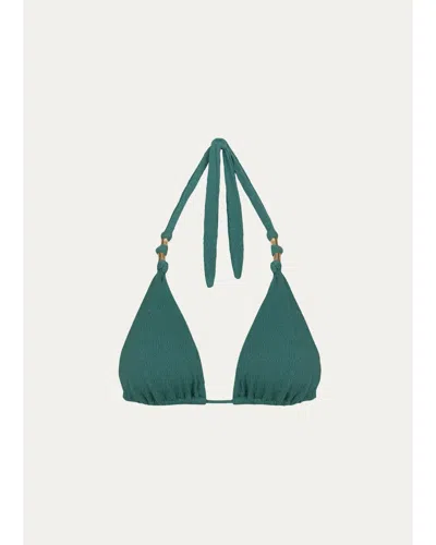 Vix Firenze Paula Triangle Bikini Top In Green