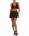 Vix Gio Macrame Mini Skirt In Black
