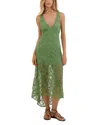 Vix Hollie Crochet Swim Cover-up Dress In Light Green