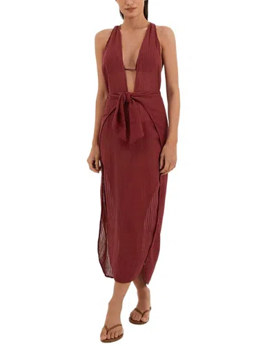 Vix Ida Long Cover-up In Burgundy