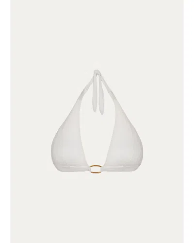 Vix Jo Tracie Triangle Bikini Top In White
