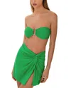 Vix Karen Mini Skirt Swim Cover-up In Green