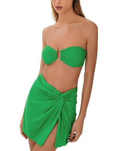 Vix Karen Mini Skirt Swim Cover-up In Green