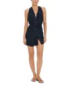 Shop Vix Karina Mini Dress Swim Cover-up In Black