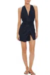 Vix Karina Mini Dress Swim Cover-up In Black