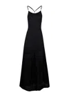 Vix Knit Daphne Long Dress Black In Black