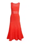 Vix Knit Silvie Long Dress Spritz In Red