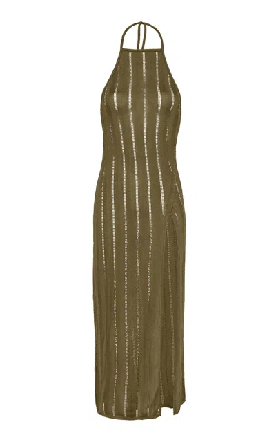 Vix Knitted Halter Maxi Dress