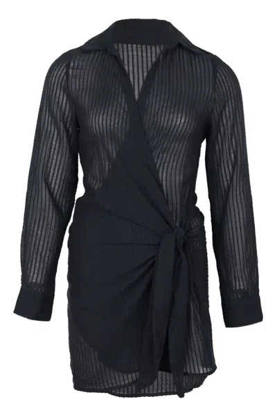 Vix Lia Short Cover Up Black In Blue