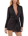 Vix Lia Wrap Dress Swim Cover-up In Black