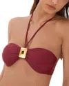 Vix Liza Bandeau Bikini Top In Red