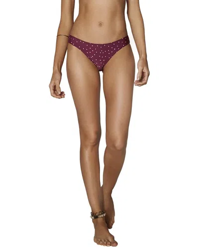 Vix Lola Amber Bikini Bottom In Burgundy