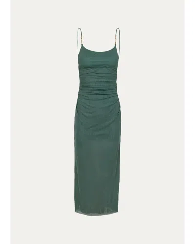 Vix Lorena Mesh Midi Dress In Green