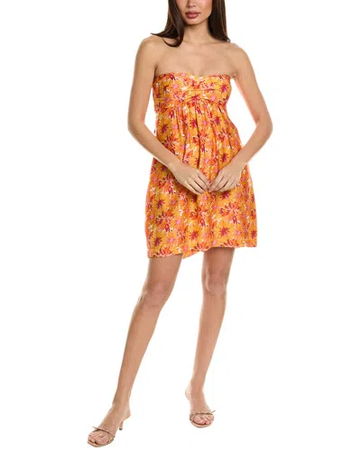 Vix Lowana Mustard Chloe Mini Dress In Orange