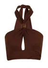 Vix Luna Halter Top Brown In Brown