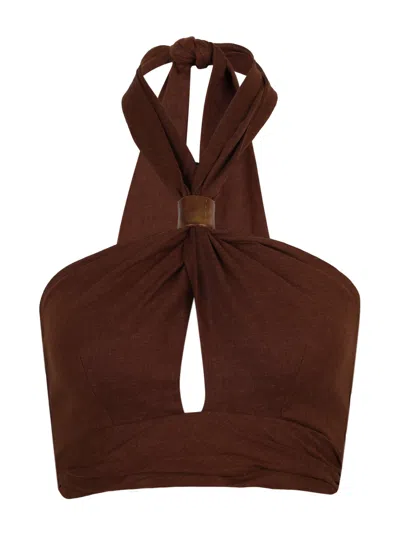 Vix Luna Halter Top Brown