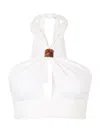 Vix Luna Halter Top In Off White In White