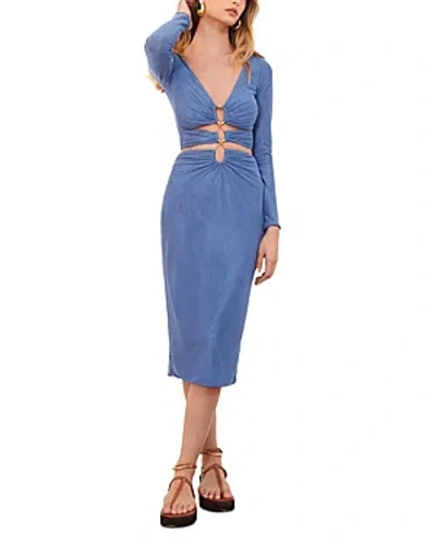 Vix Luna Midi Dress In Light Blue