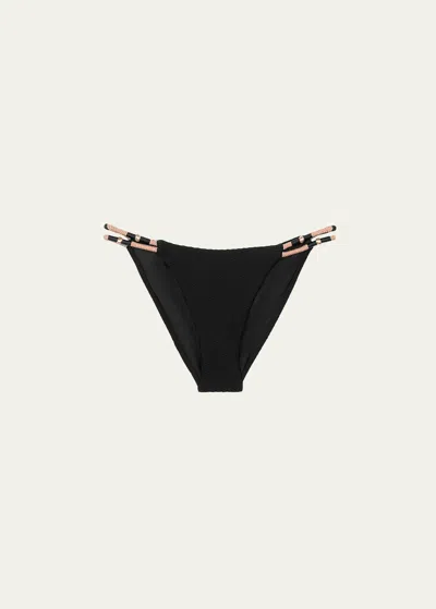 Vix Maiori Layla Double Detail Full Bikini Bottoms In Black